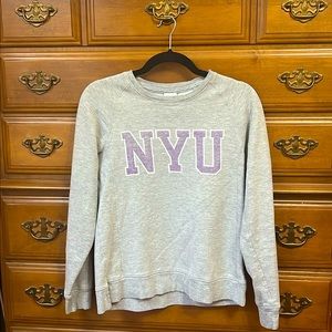 NYU Collegiate Crewneck Sweatshirt - Gray